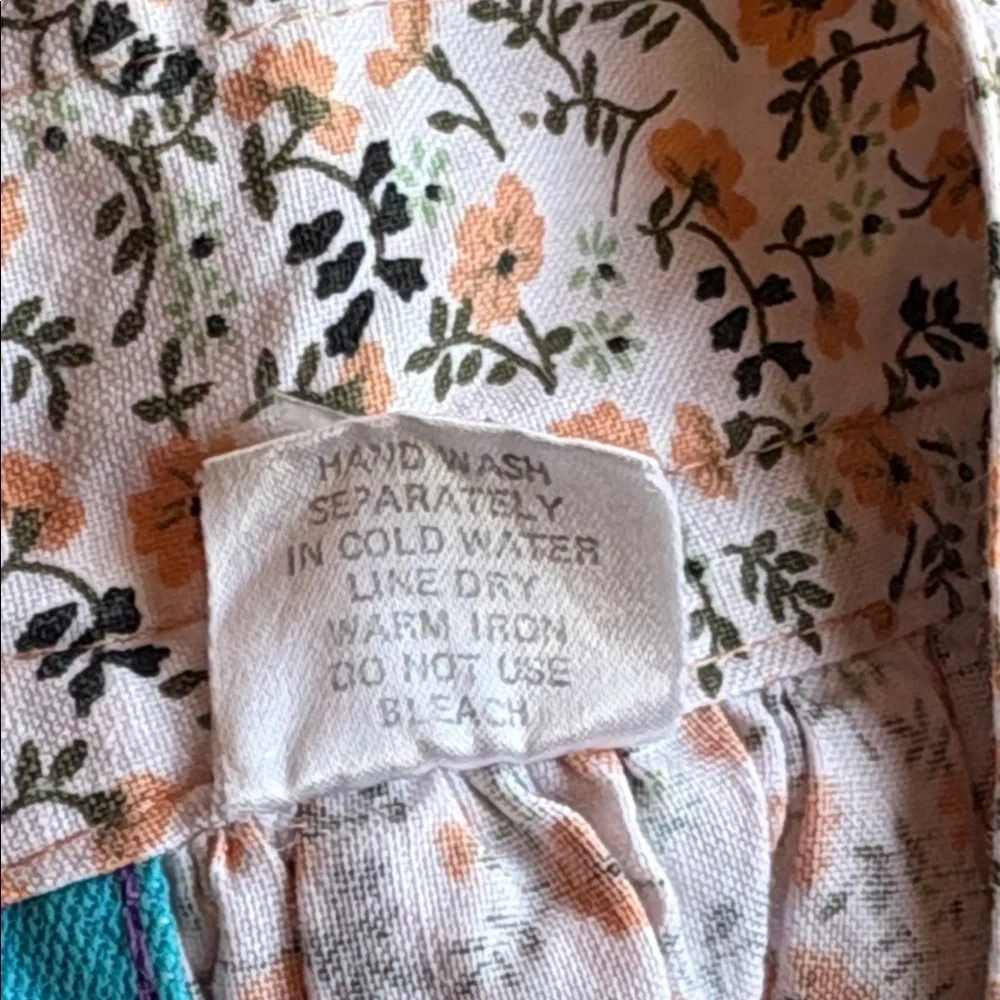Pinwheels Floral Boho Festival Button-Down Skirt Cotton Vintage women 2 junior 7 - Picture 12 of 12